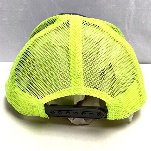 John Deere Toddler Gray Florescent Green Mesh Farmer SnapBack  Adjustable Hat - Picture 4 of 8